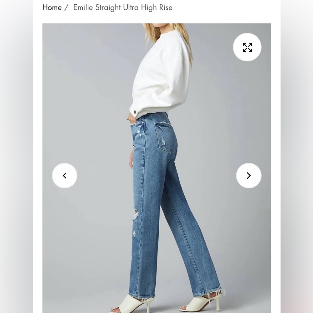 DL1961 Women’s Emilie Straight Relaxed Jeans Distressed Style - Size 27